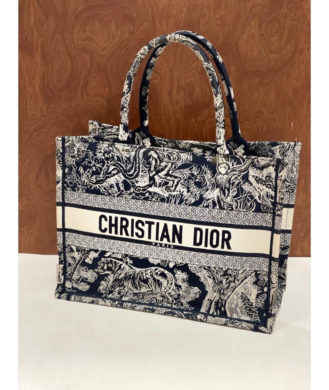 CHRISTIAN DIOR Черная деним сумка тоут, фото 7