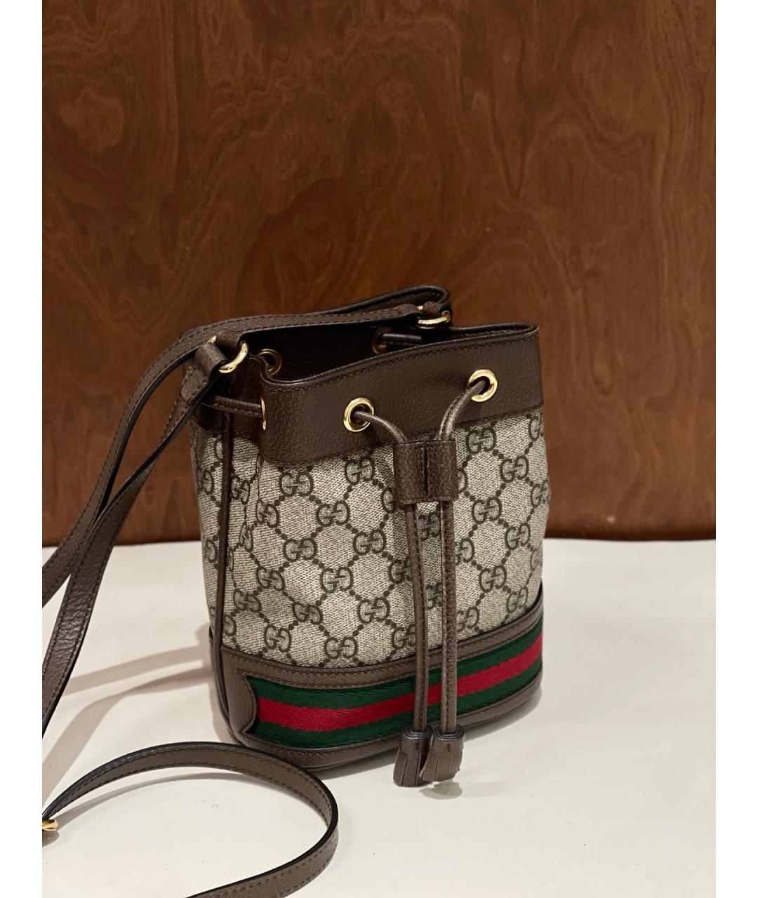 GUCCI Коричневая деним сумка через плечо, фото 2
