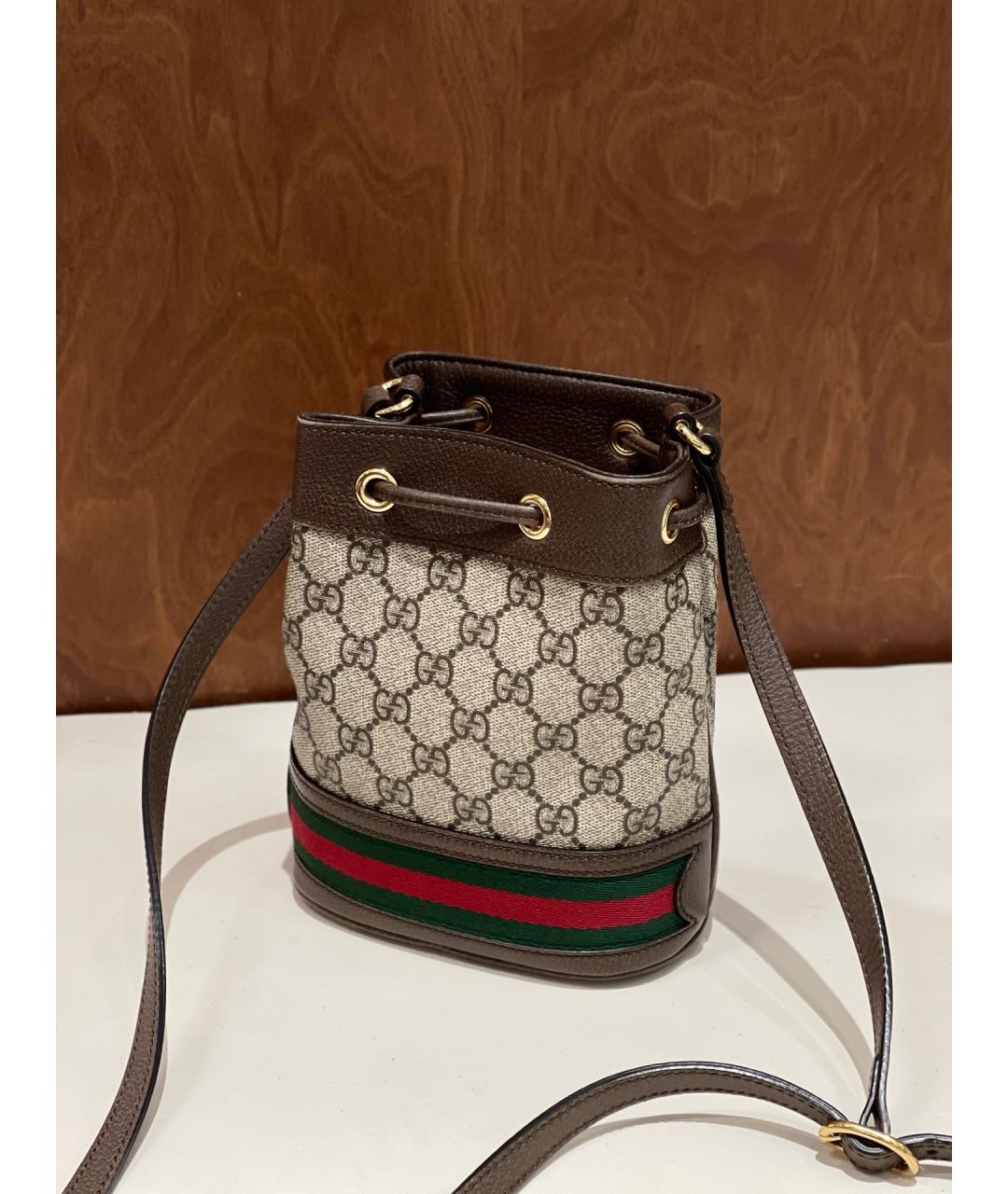 GUCCI Коричневая деним сумка через плечо, фото 3