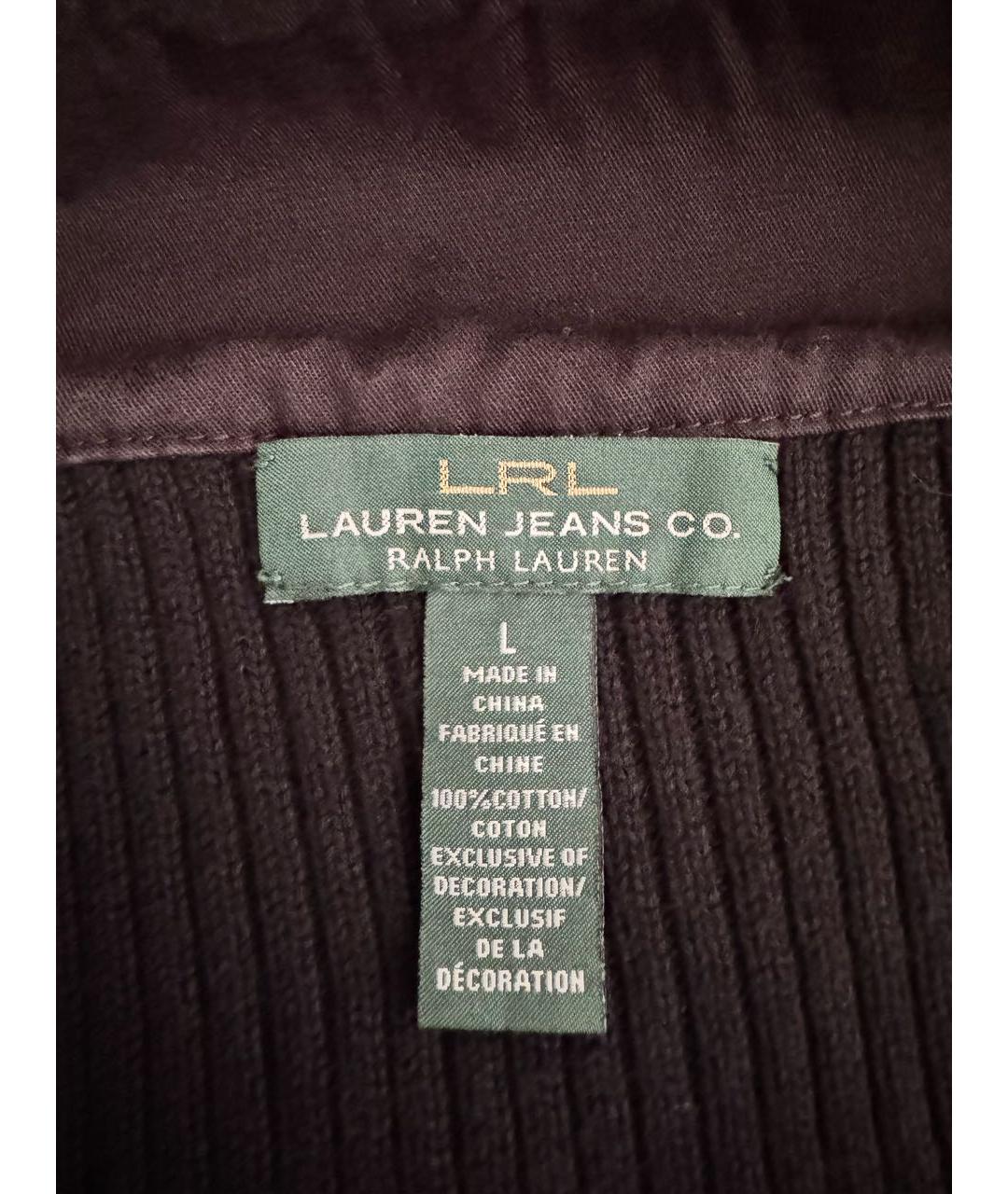 RALPH LAUREN Черное хлопковое повседневное платье, фото 4