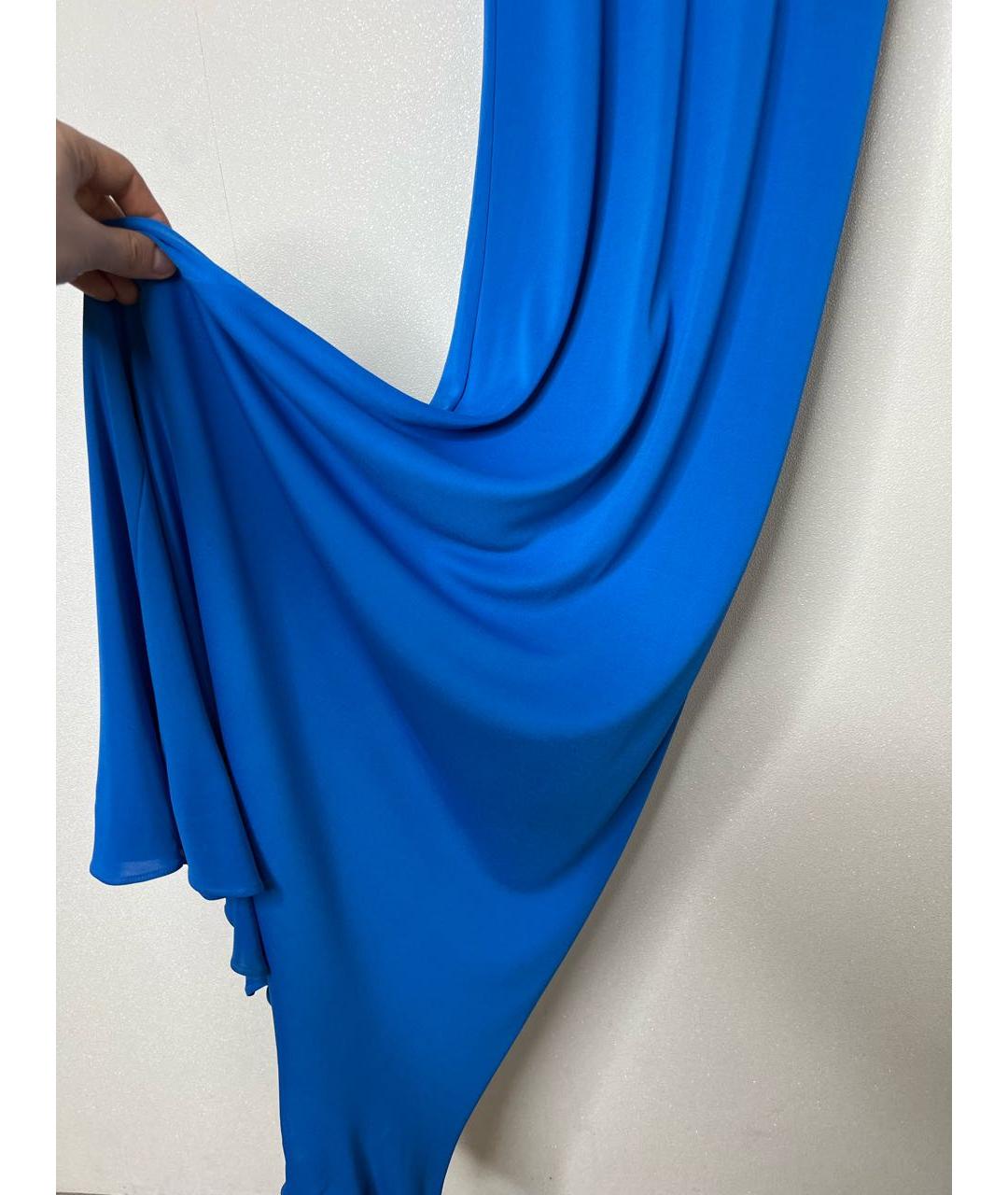 EMILIO PUCCI Синее вискозное вечернее платье, фото 4