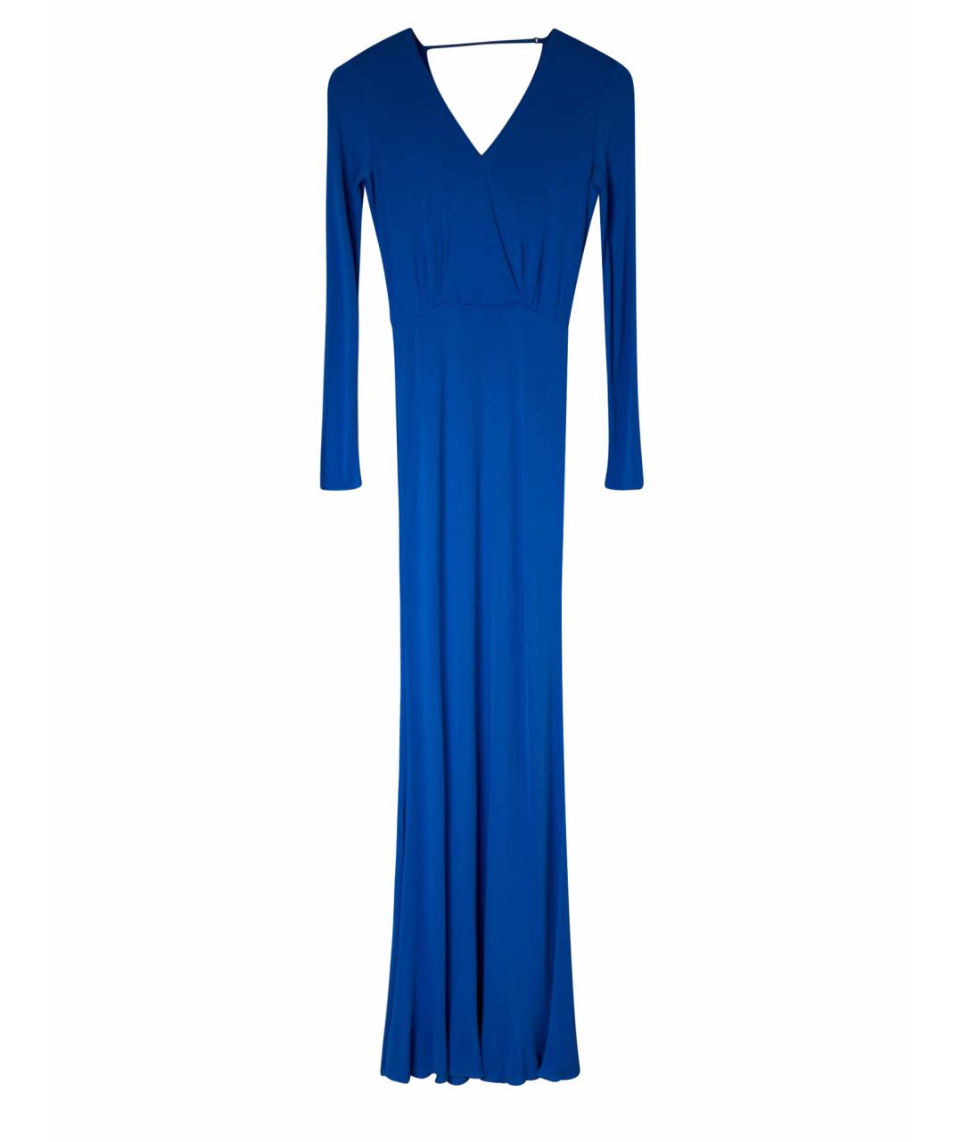 EMILIO PUCCI Синее вискозное вечернее платье, фото 1