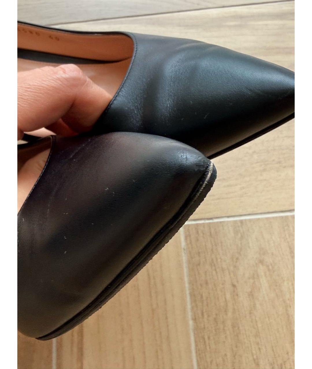 GIANVITO ROSSI Черные кожаные туфли, фото 5