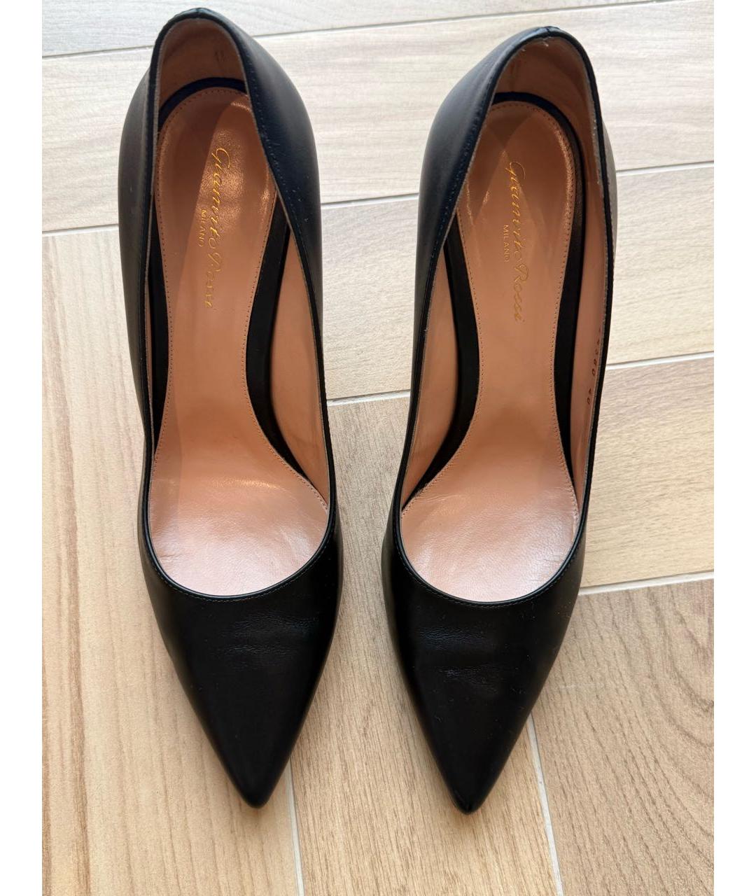 GIANVITO ROSSI Черные кожаные туфли, фото 3