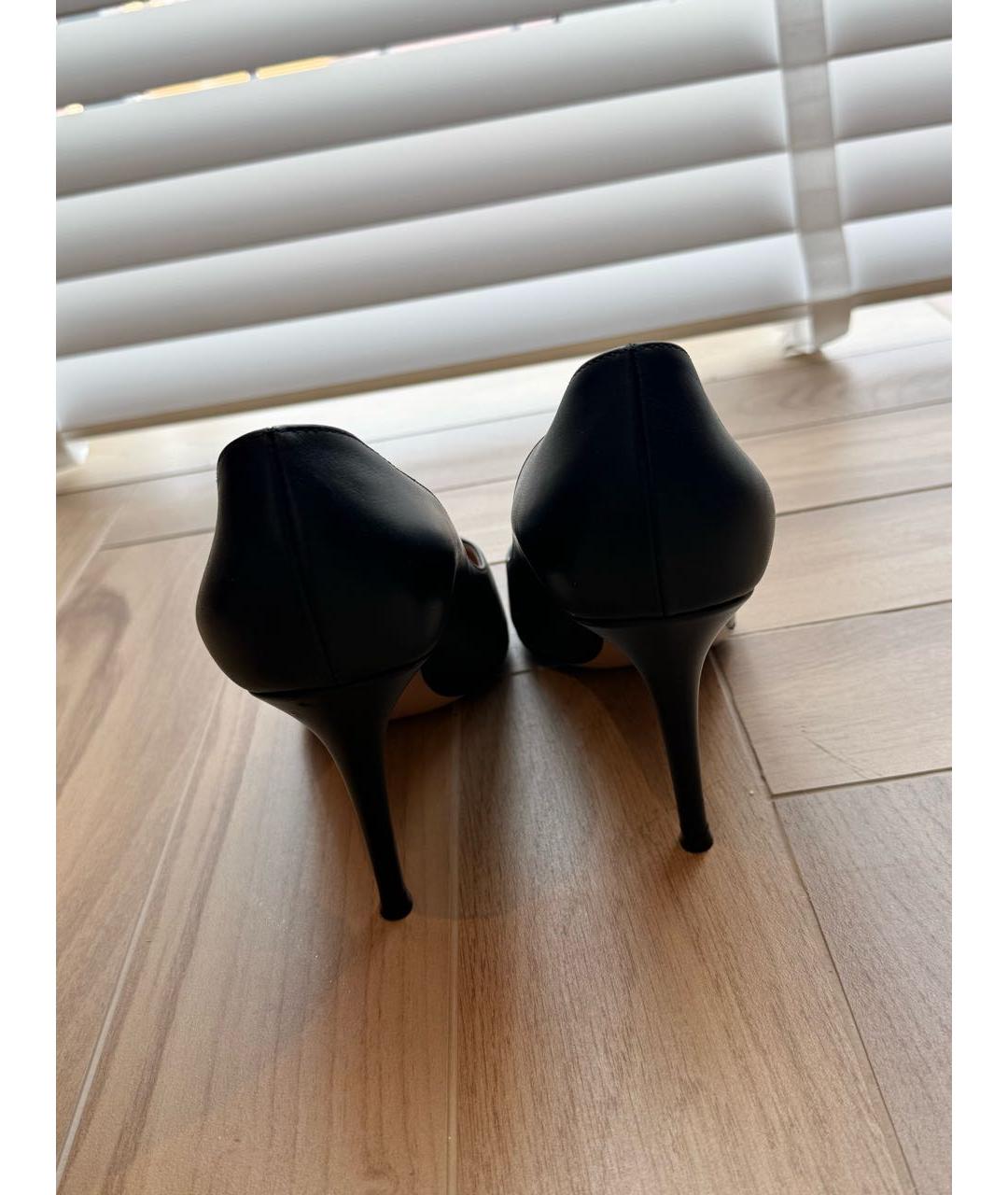 GIANVITO ROSSI Черные кожаные туфли, фото 4