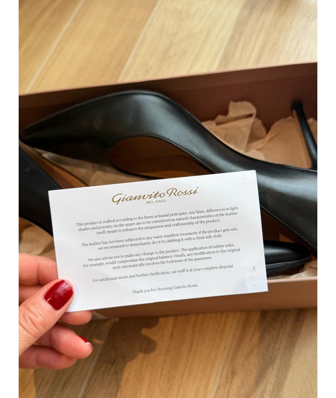 GIANVITO ROSSI Черные кожаные туфли, фото 8