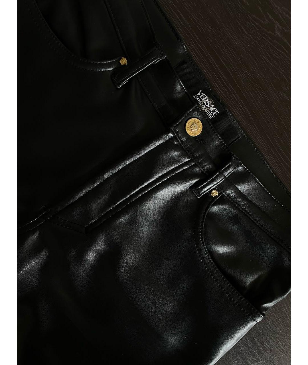 VERSACE JEANS COUTURE Черные повседневные брюки, фото 4