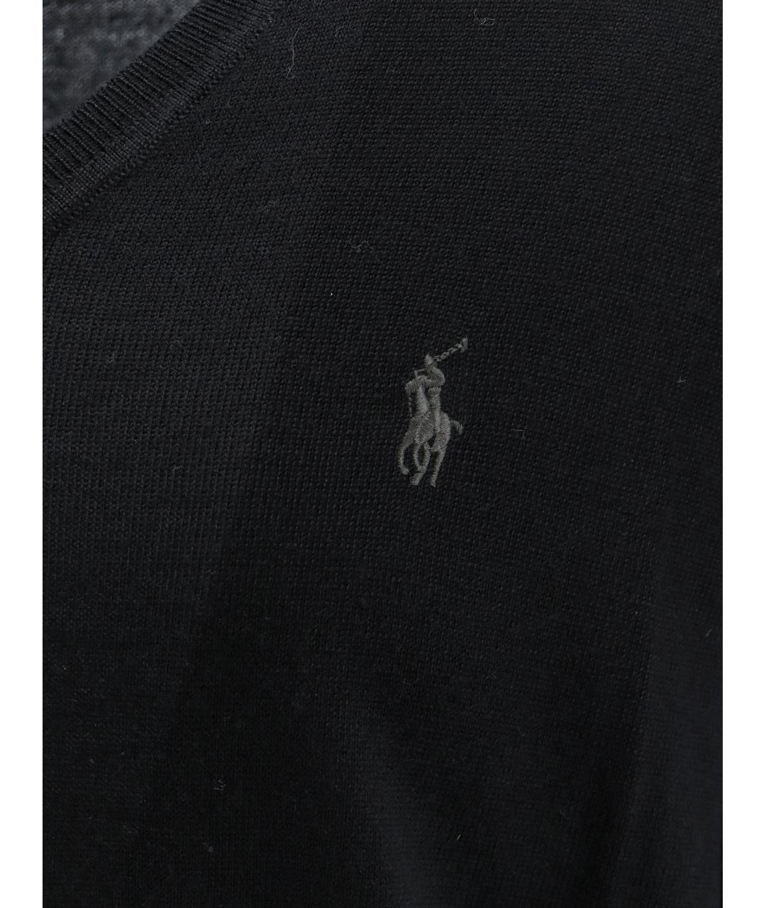 POLO RALPH LAUREN Черный шерстяной джемпер / свитер, фото 3