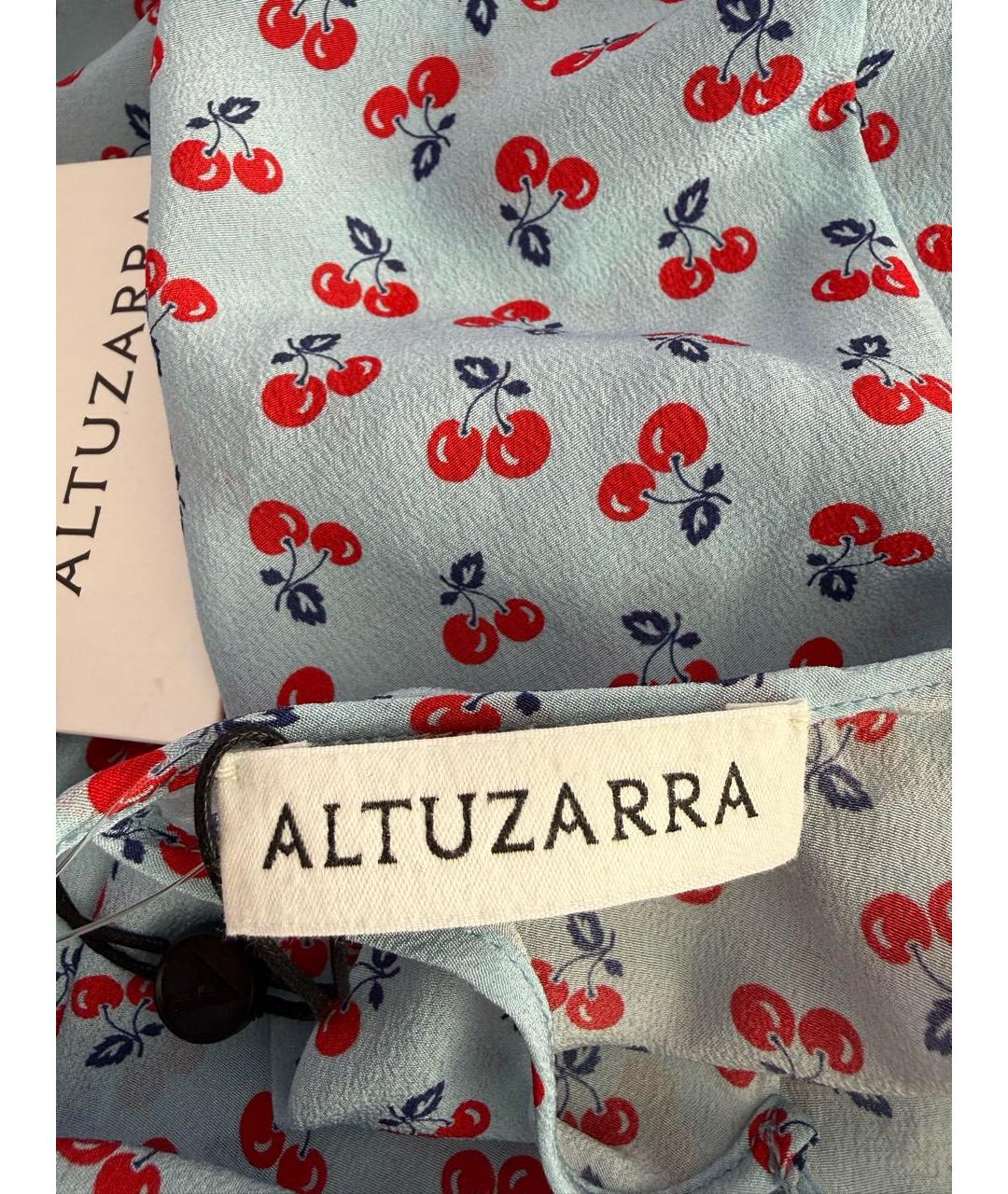 AQUAZZURA Голубая шелковая майка, фото 5