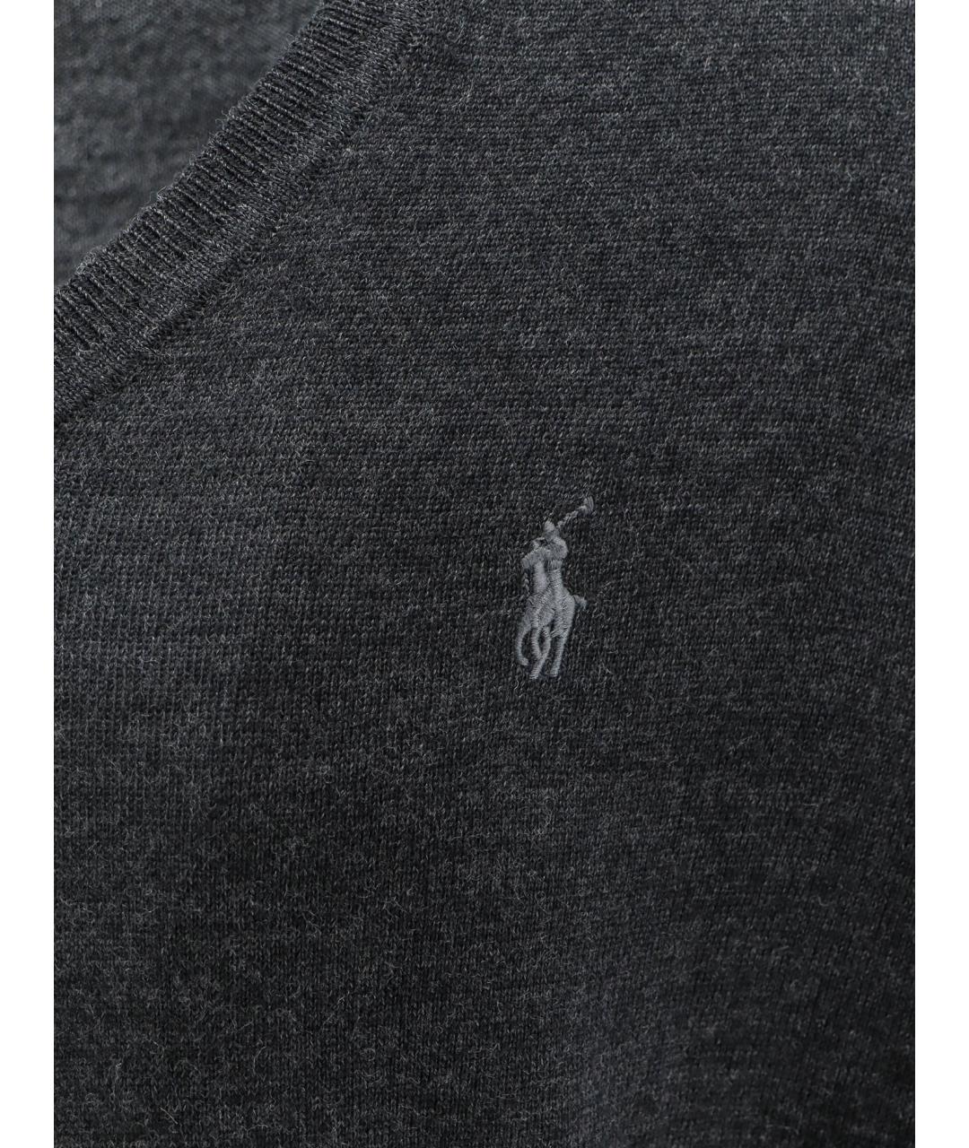 POLO RALPH LAUREN Серый шерстяной джемпер / свитер, фото 3