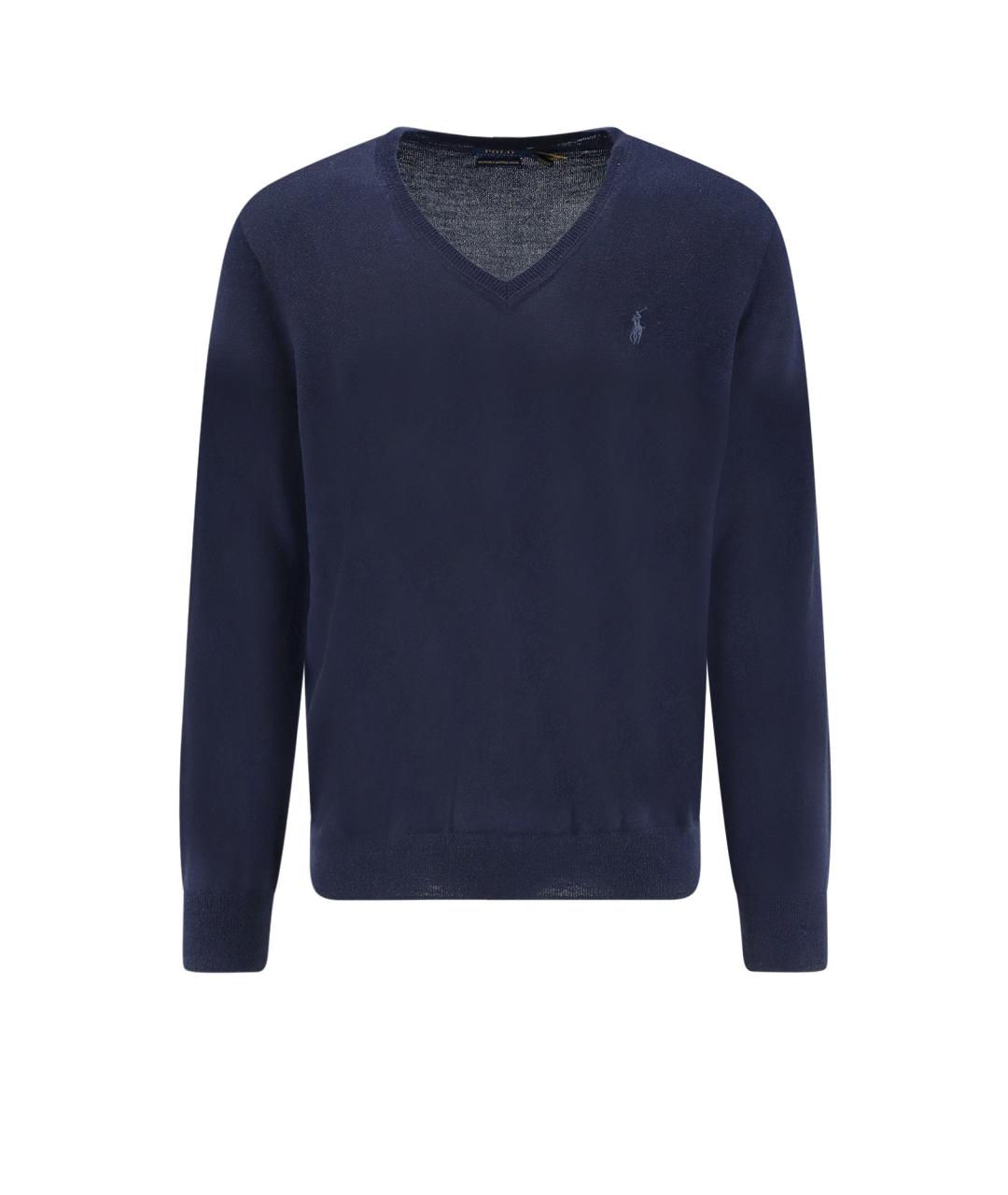 POLO RALPH LAUREN Синий шерстяной джемпер / свитер, фото 1