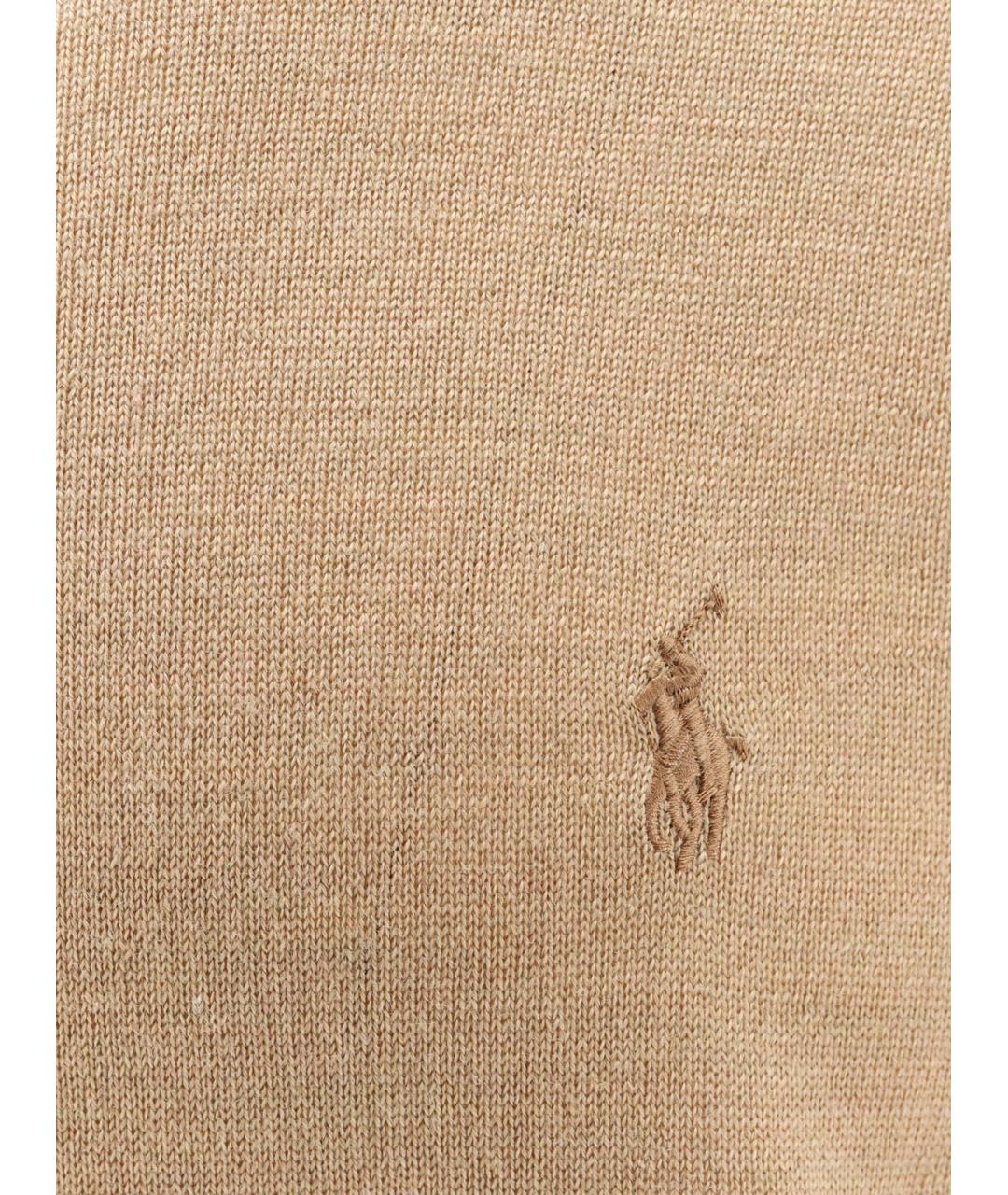 POLO RALPH LAUREN Бежевый шерстяной джемпер / свитер, фото 3