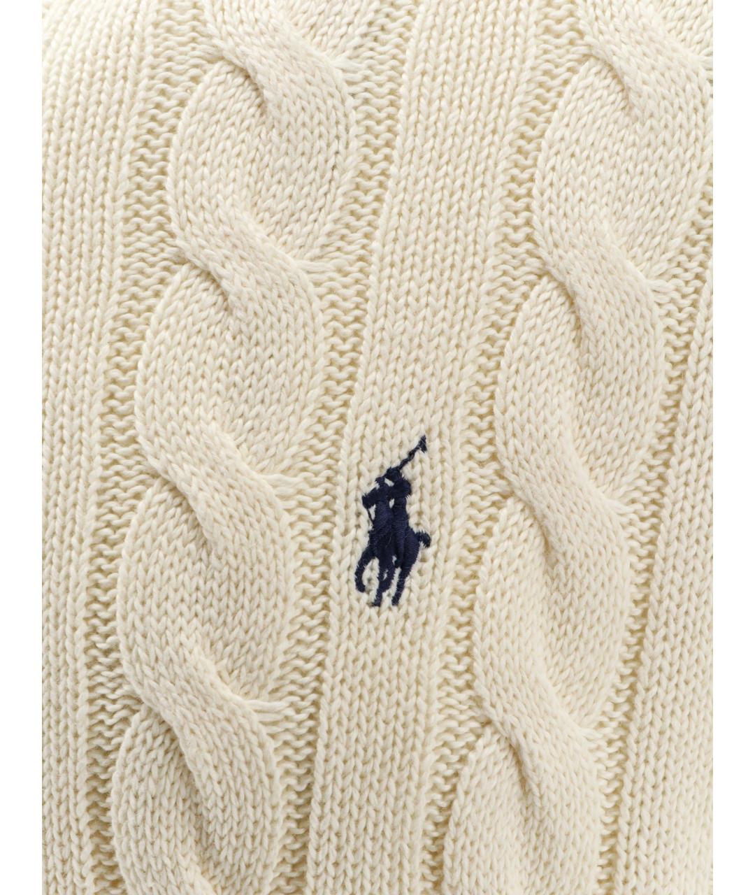 POLO RALPH LAUREN Белый хлопковый джемпер / свитер, фото 3