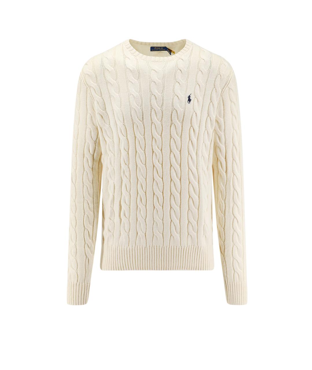 POLO RALPH LAUREN Белый хлопковый джемпер / свитер, фото 1