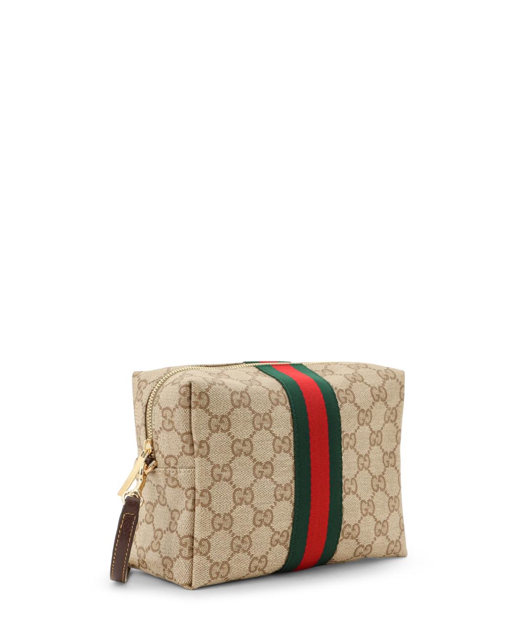 GUCCI Бежевая сумка через плечо из канвы, фото 3