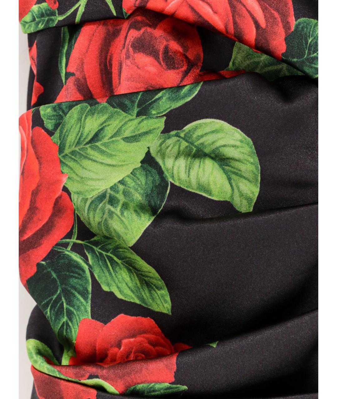 DOLCE&GABBANA Черное шелковое коктейльное платье, фото 3