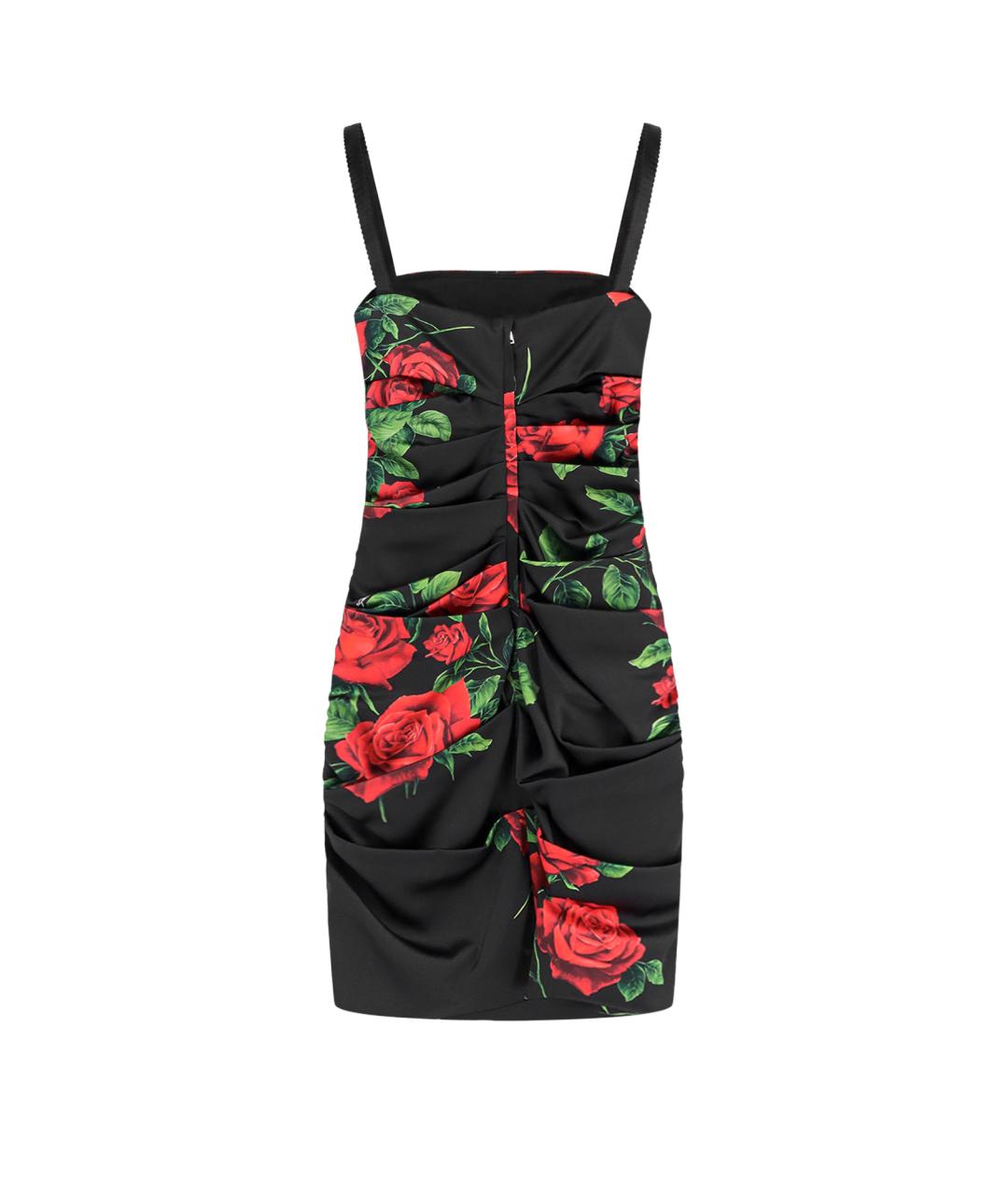 DOLCE&GABBANA Черное шелковое коктейльное платье, фото 2