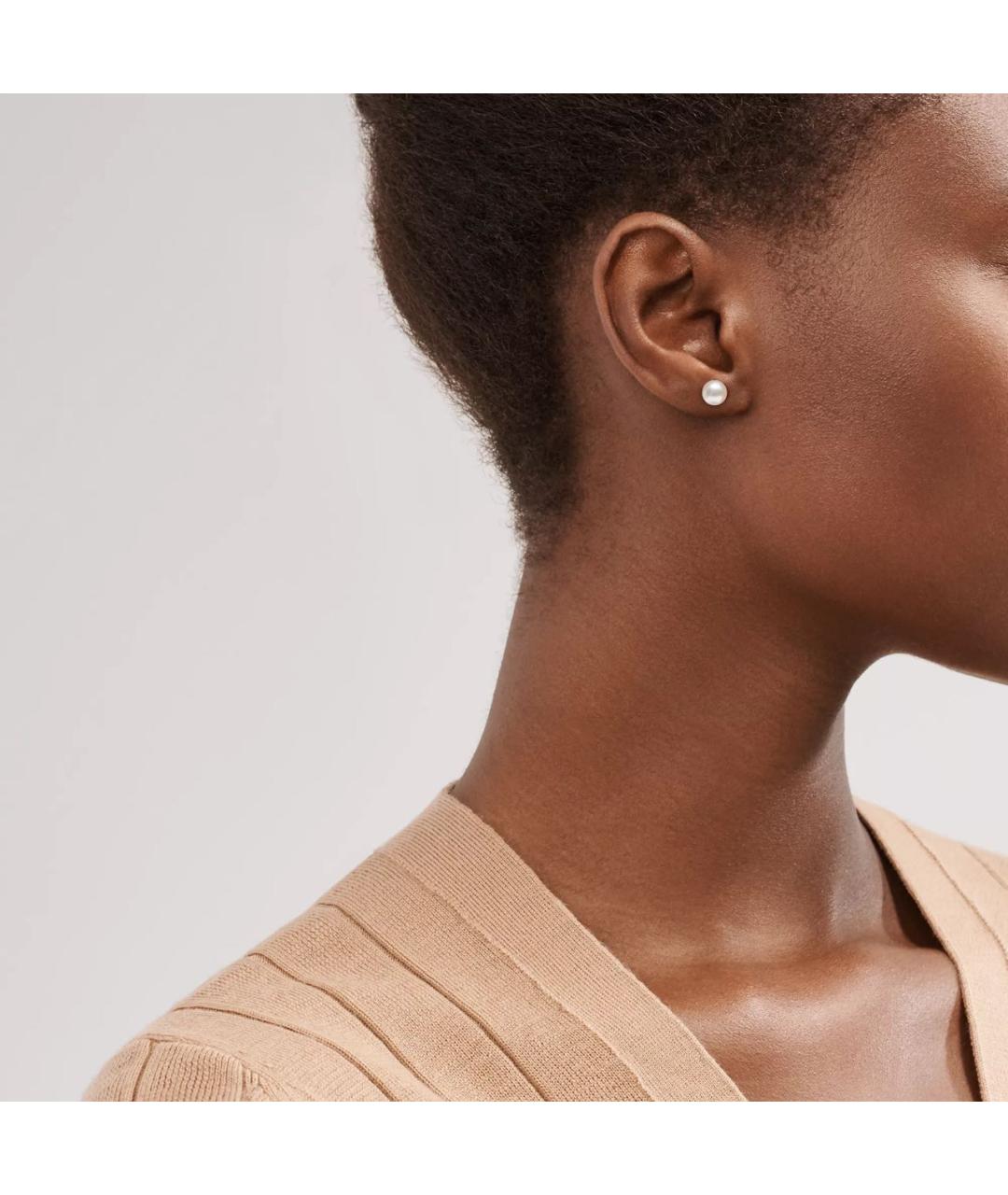 TIFFANY&CO Бежевые жемчужные серьги, фото 6