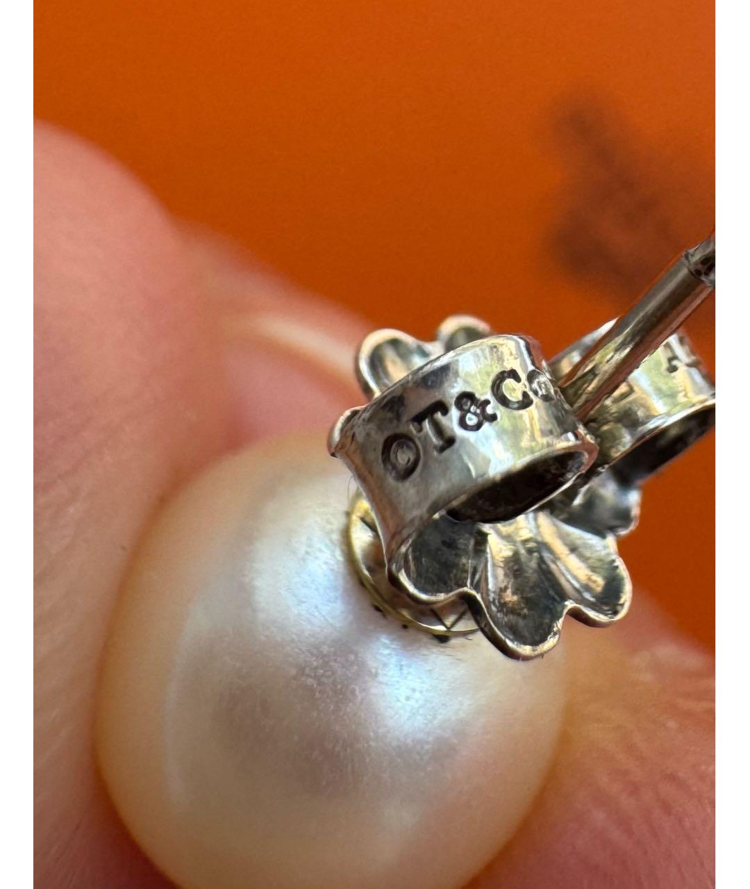 TIFFANY&CO Бежевые жемчужные серьги, фото 3
