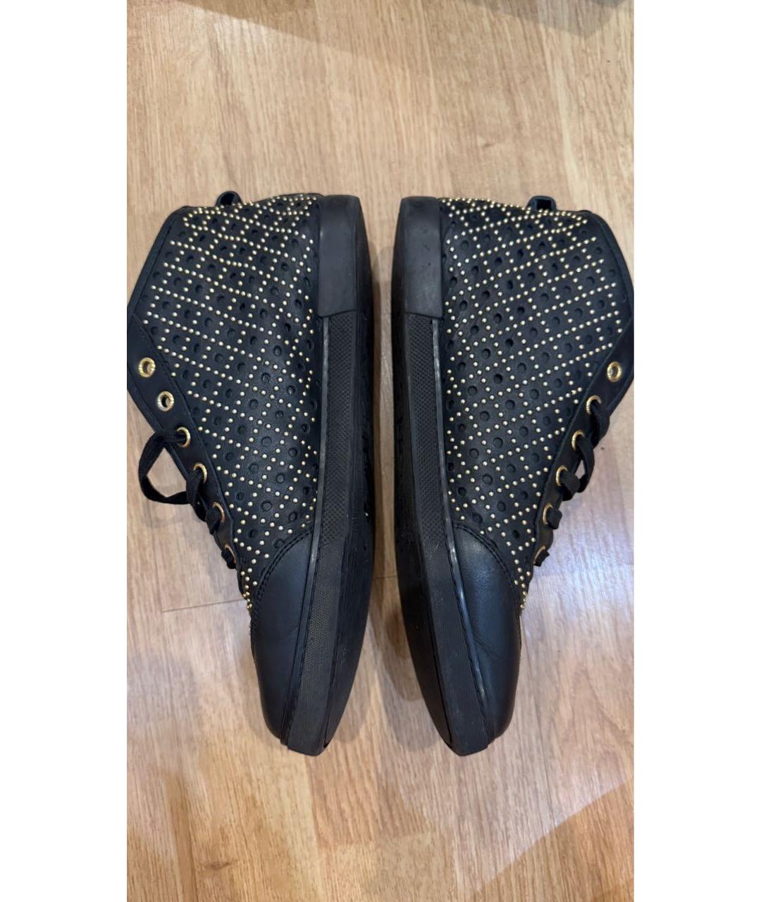 GUCCI Черные кожаные кеды, фото 6