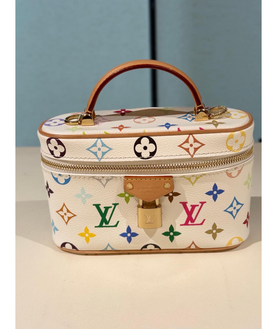 LOUIS VUITTON Бежевая кожаная сумка тоут, фото 10
