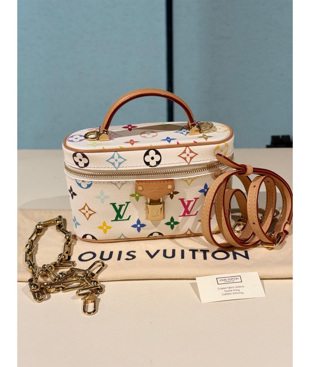 LOUIS VUITTON Бежевая кожаная сумка тоут, фото 2