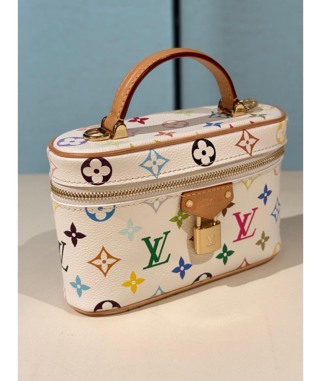 LOUIS VUITTON Бежевая кожаная сумка тоут, фото 4