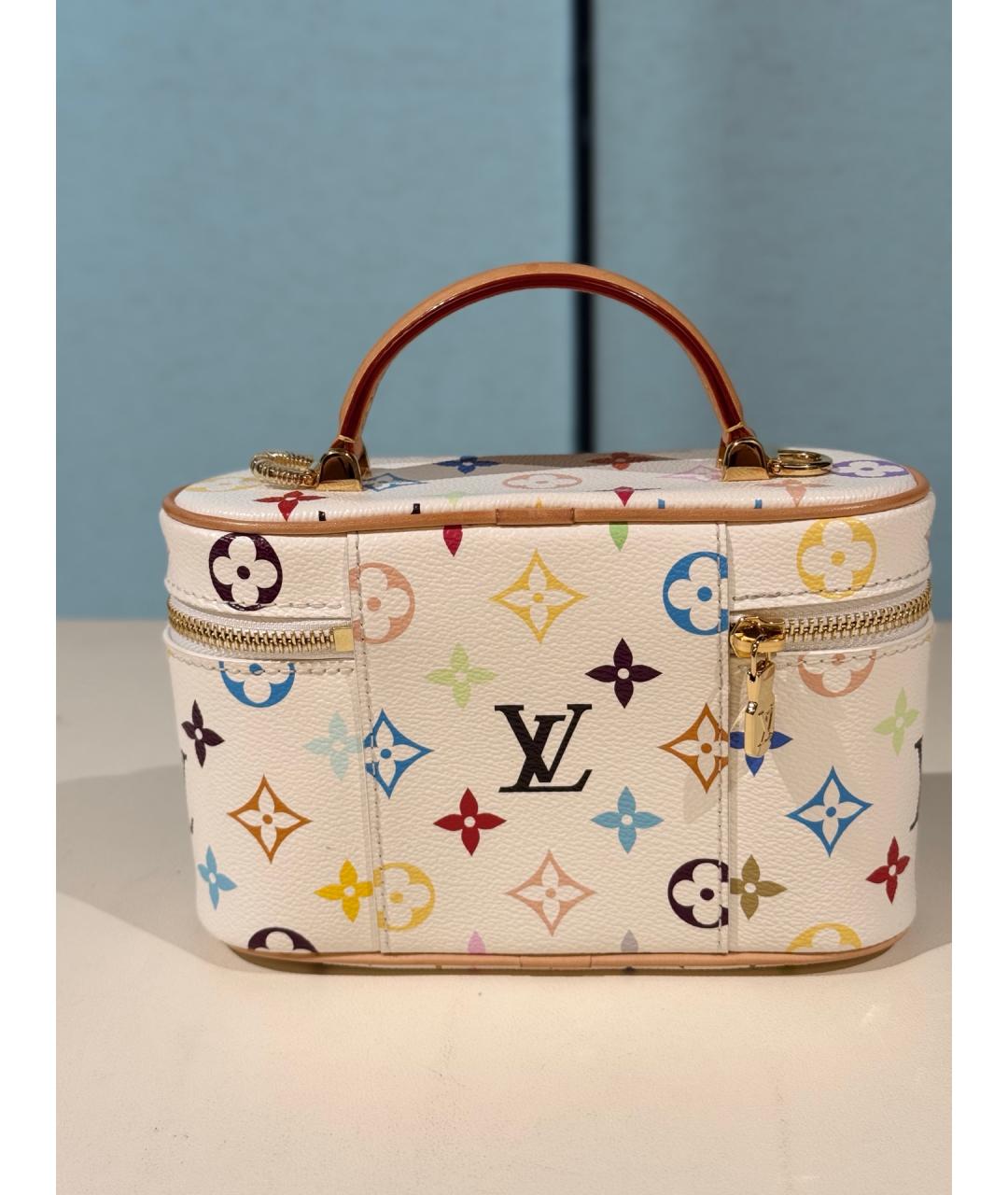 LOUIS VUITTON Бежевая кожаная сумка тоут, фото 6