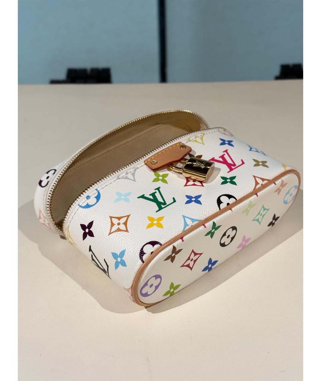LOUIS VUITTON Бежевая кожаная сумка тоут, фото 9