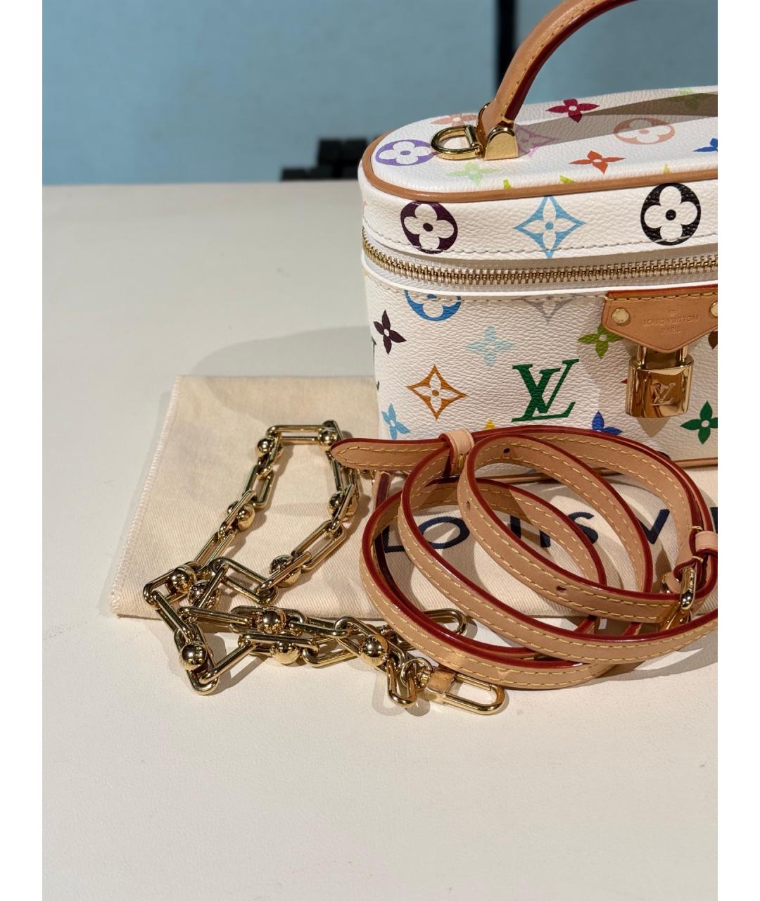 LOUIS VUITTON Бежевая кожаная сумка тоут, фото 3