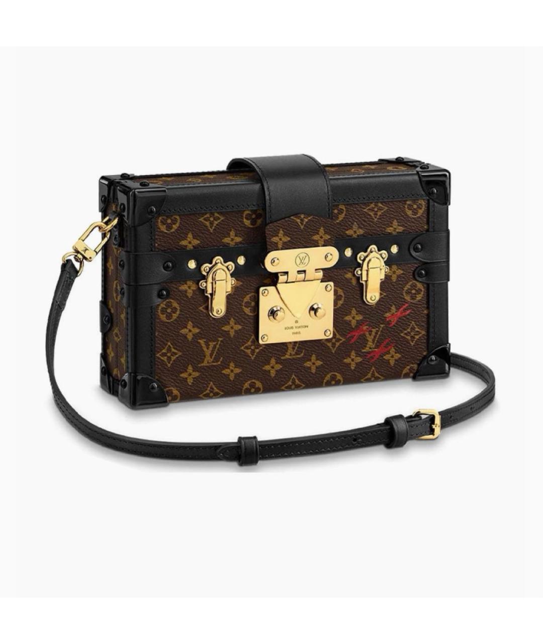 LOUIS VUITTON Коричневая кожаная сумка через плечо, фото 5