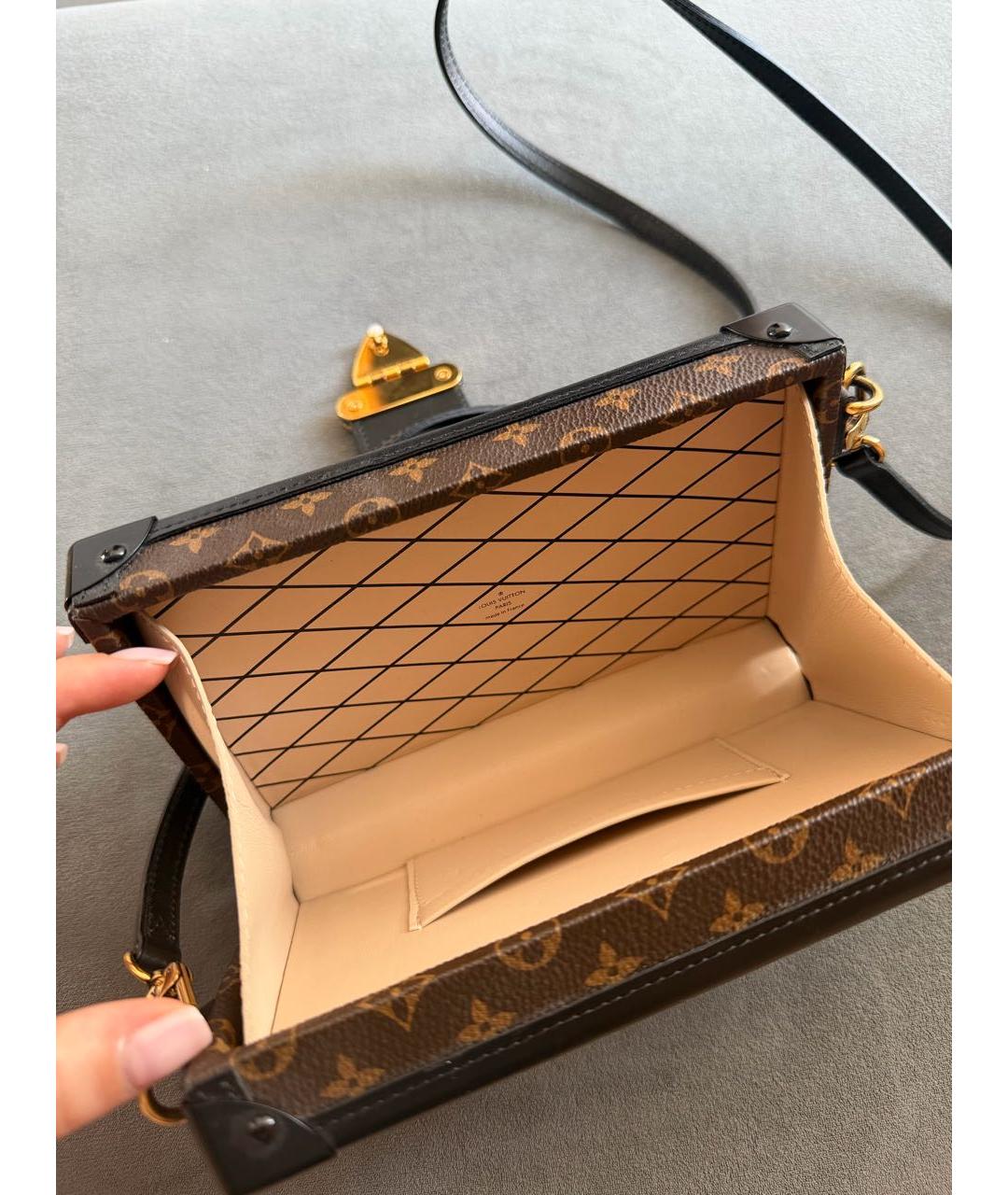 LOUIS VUITTON Коричневая кожаная сумка через плечо, фото 4