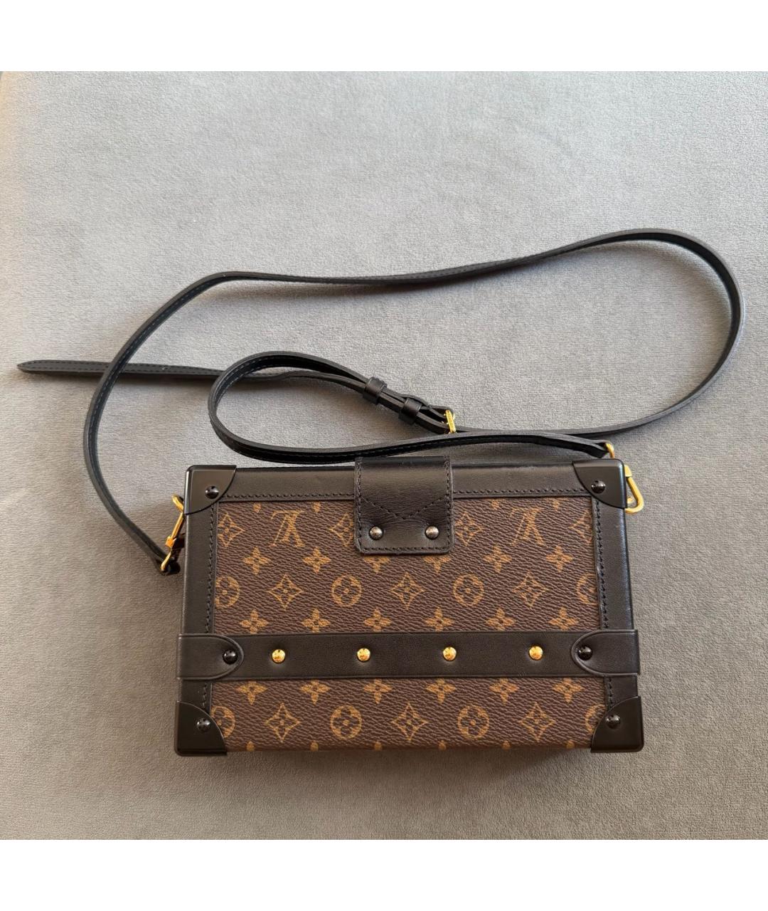 LOUIS VUITTON Коричневая кожаная сумка через плечо, фото 3