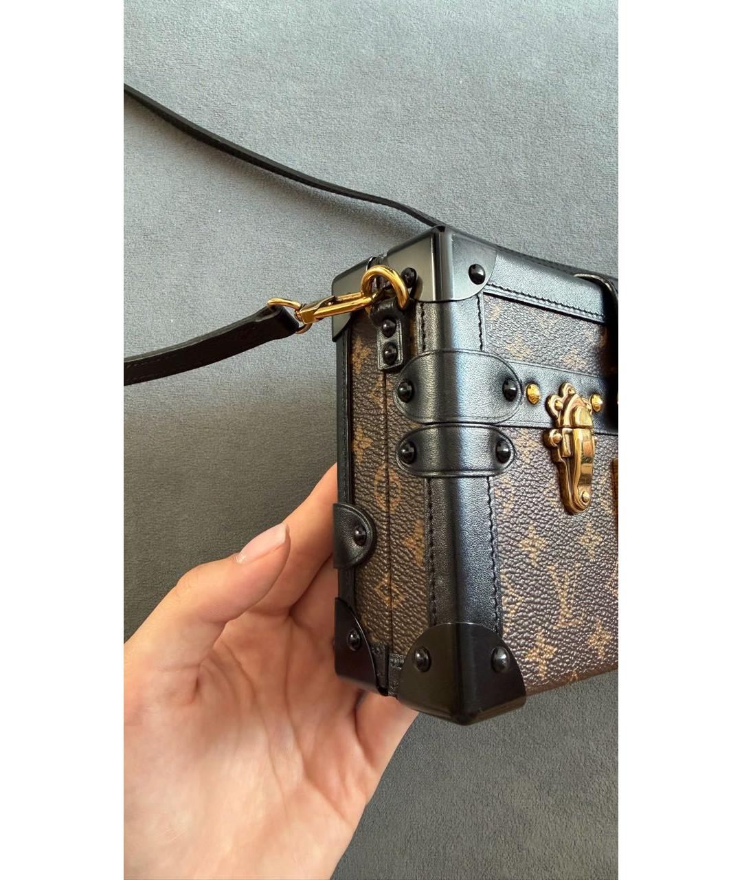 LOUIS VUITTON Коричневая кожаная сумка через плечо, фото 2