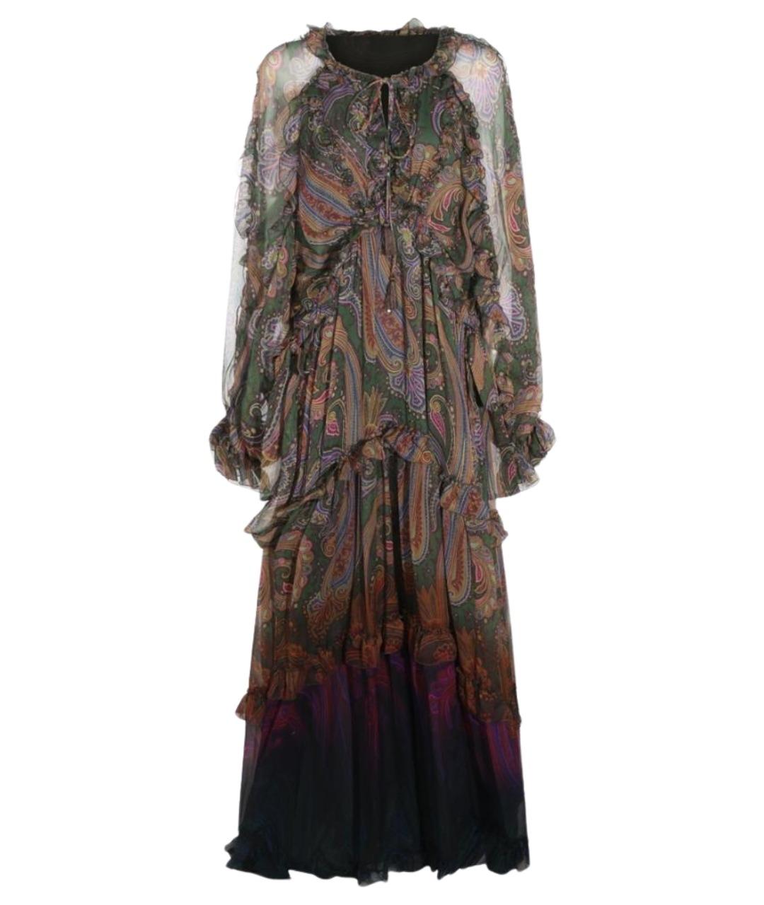 ETRO Мульти шелковое повседневное платье, фото 1