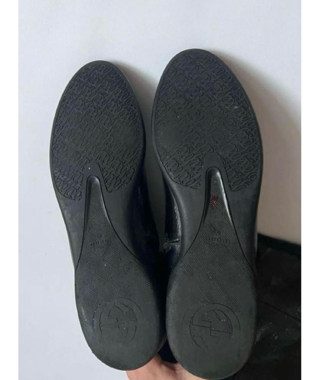 GUCCI Черные сапоги из лакированной кожи, фото 4