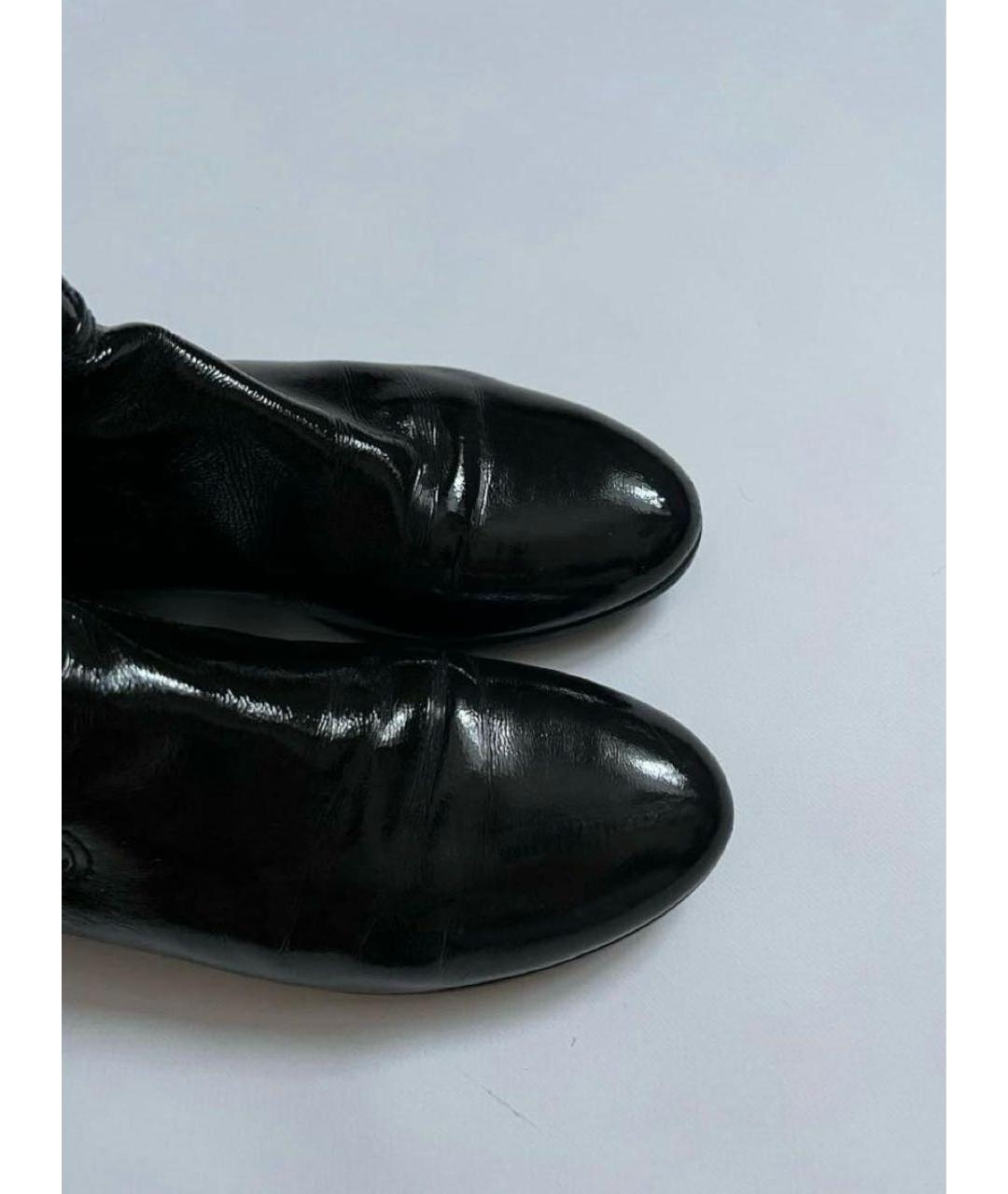 GUCCI Черные сапоги из лакированной кожи, фото 3