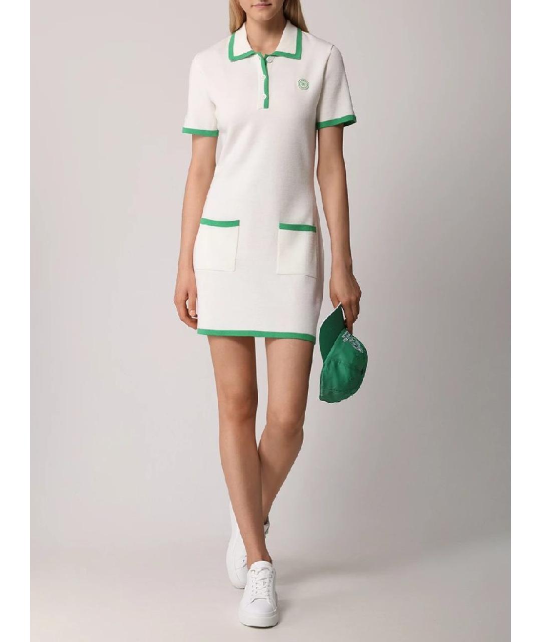 SPORTY AND RICH Белое шерстяное повседневное платье, фото 6