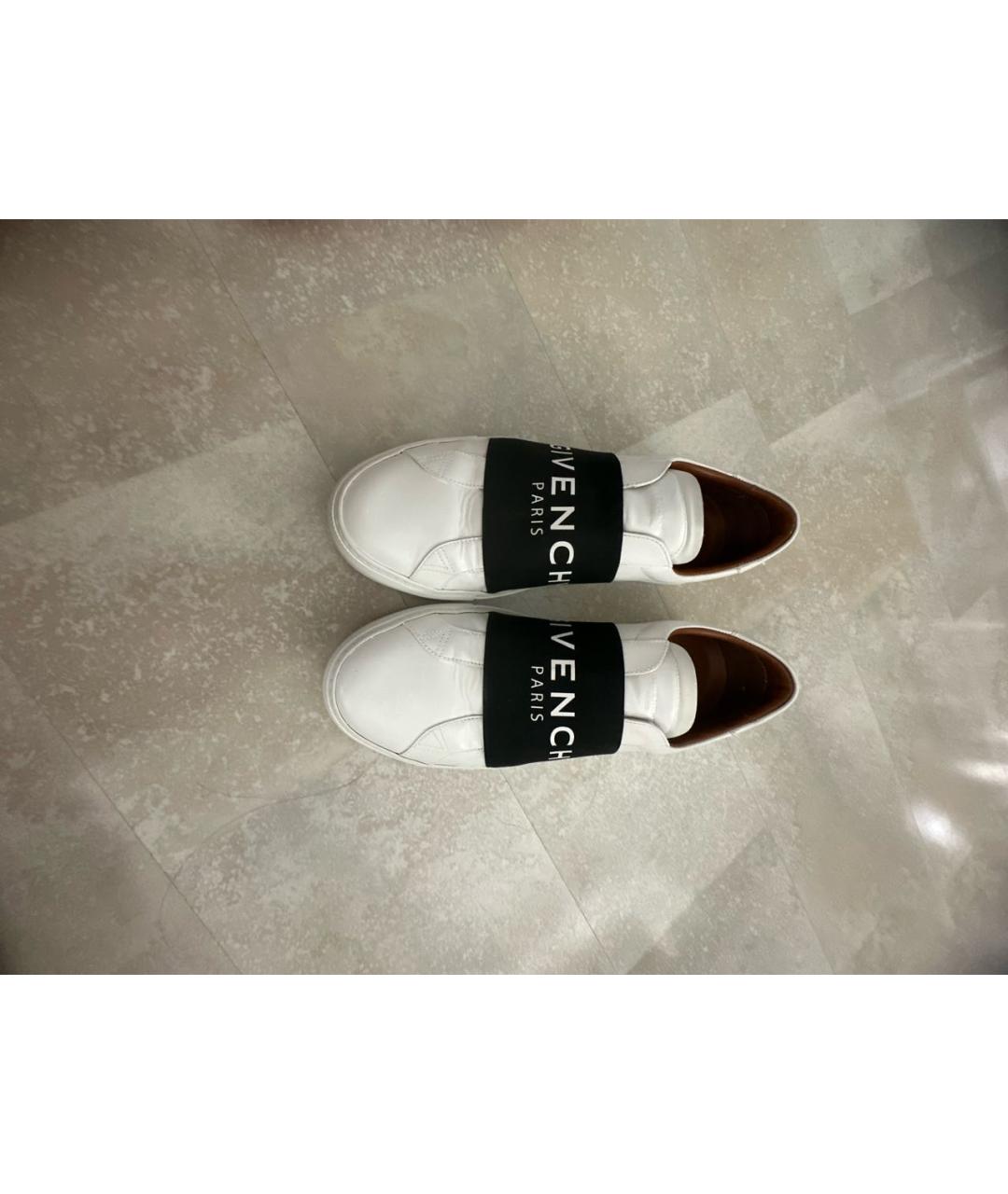 GIVENCHY Белые кожаные низкие кроссовки / кеды, фото 2