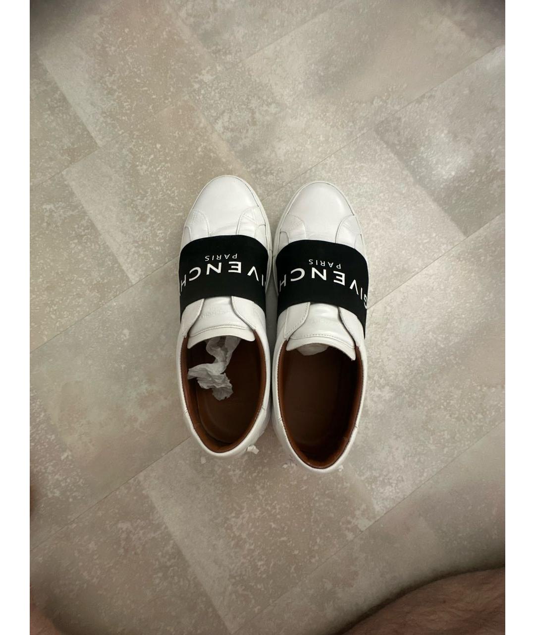 GIVENCHY Белые кожаные низкие кроссовки / кеды, фото 3