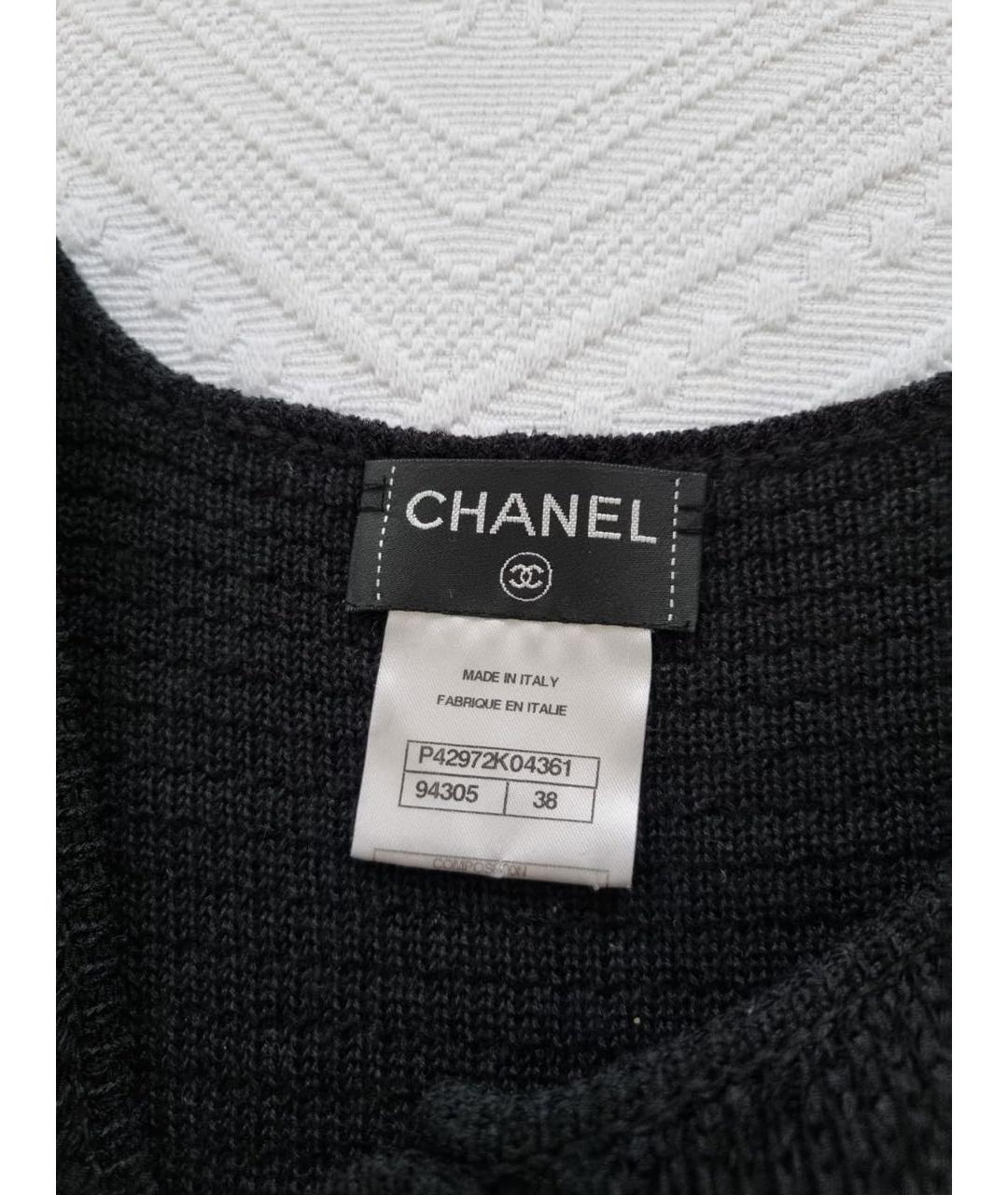 CHANEL Черный шелковый кардиган, фото 5