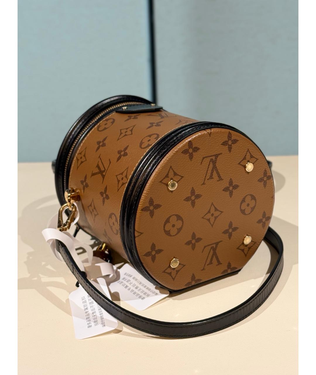 LOUIS VUITTON Коричневая сумка с короткими ручками из канвы, фото 8