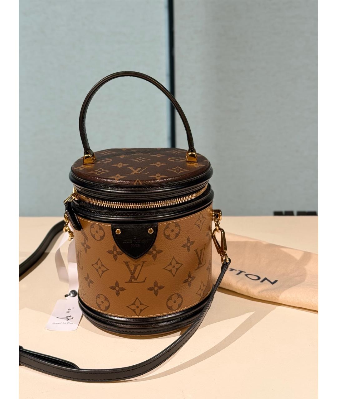 LOUIS VUITTON Коричневая сумка с короткими ручками из канвы, фото 9