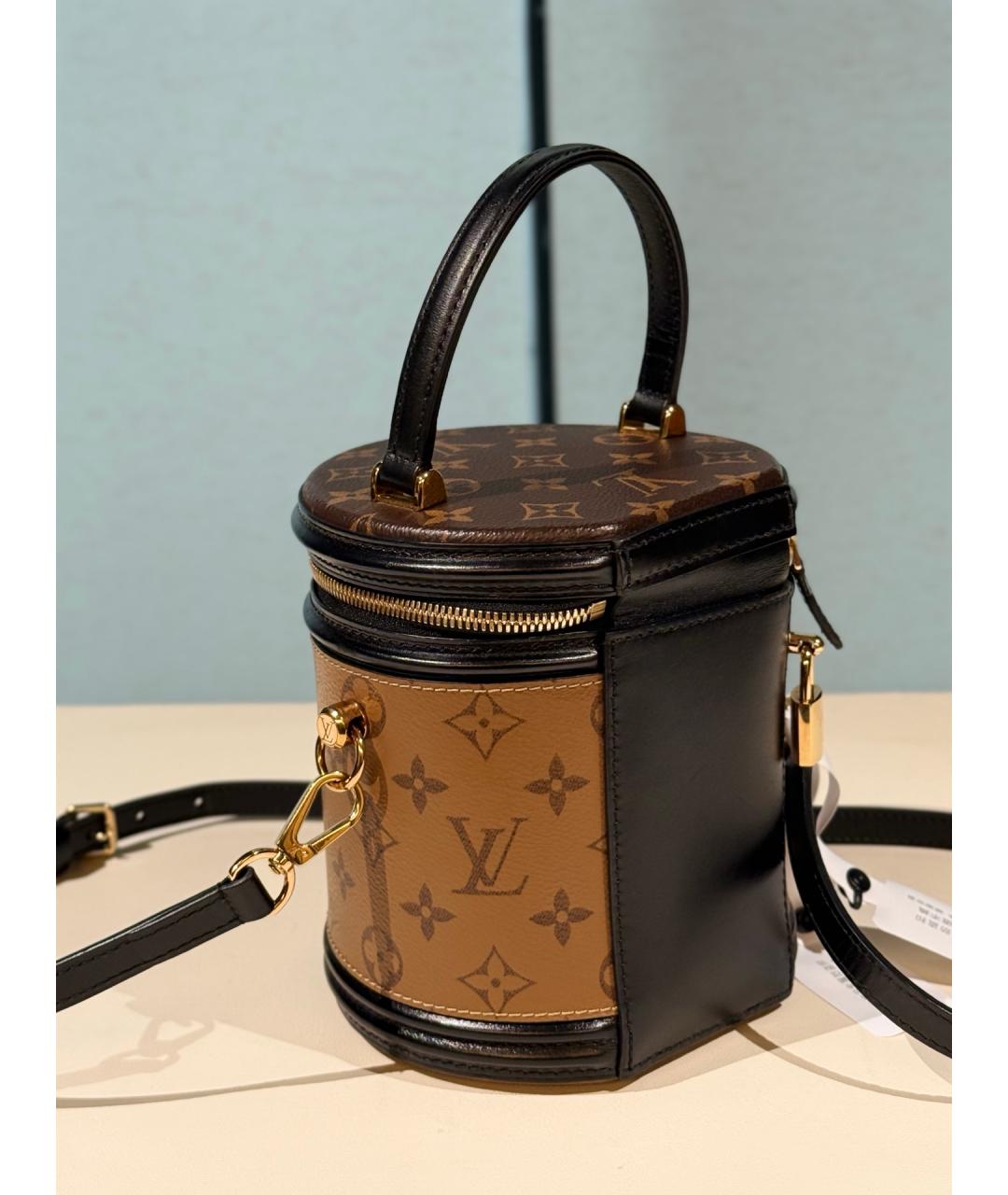 LOUIS VUITTON Коричневая сумка с короткими ручками из канвы, фото 7