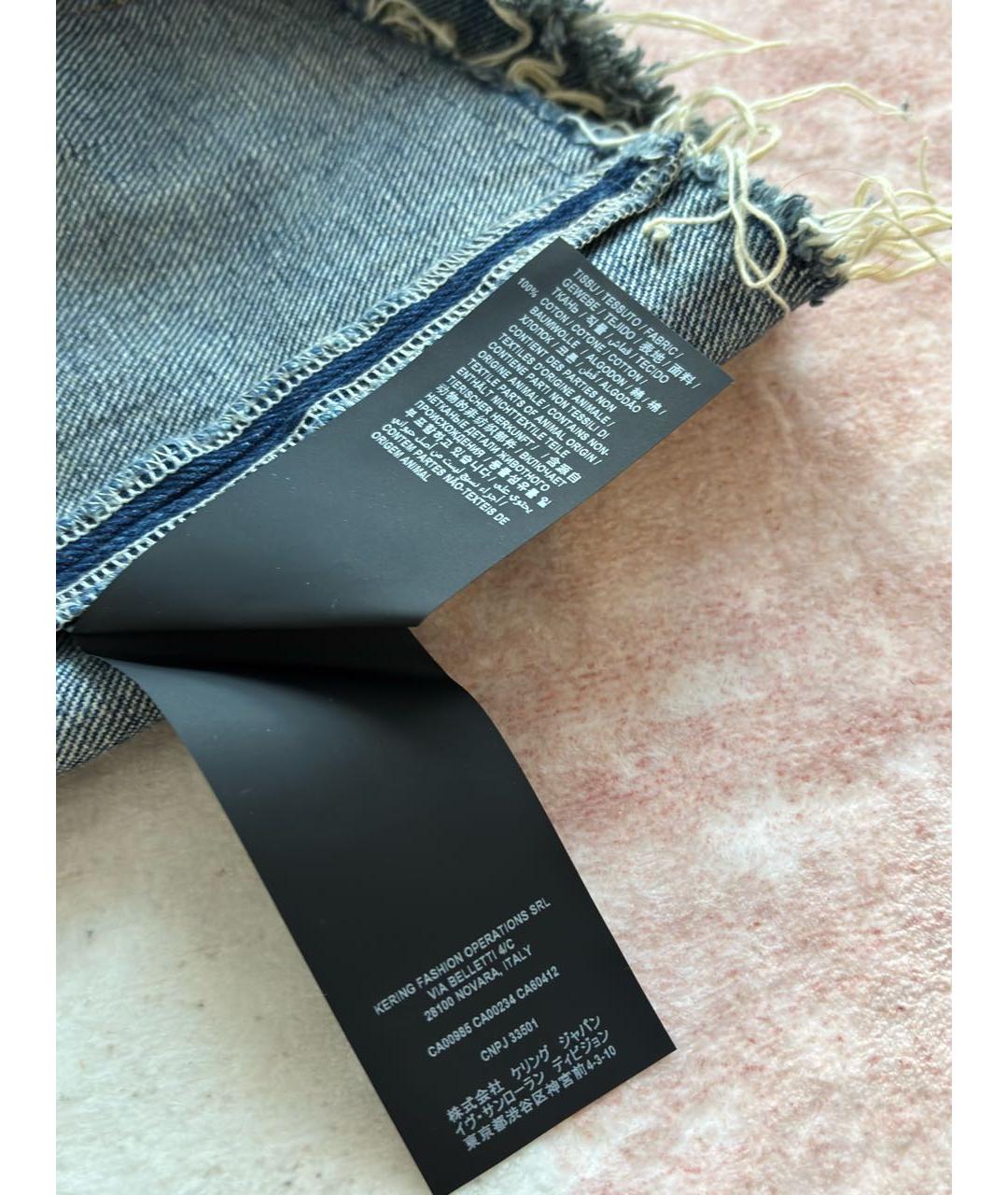 SAINT LAURENT Синие деним шорты, фото 6