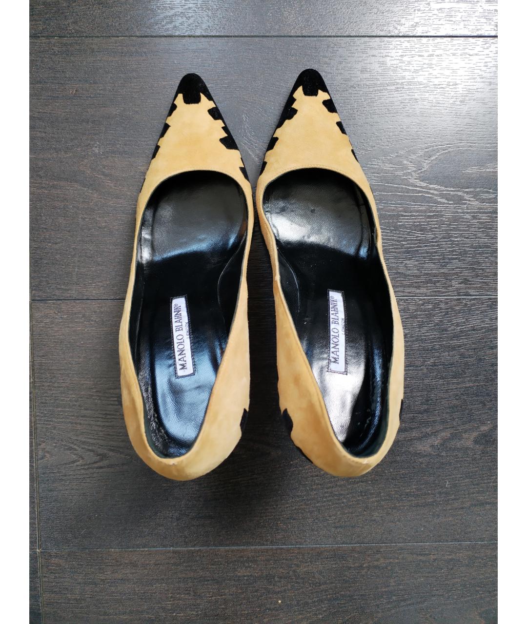 MANOLO BLAHNIK Черные замшевые туфли, фото 3