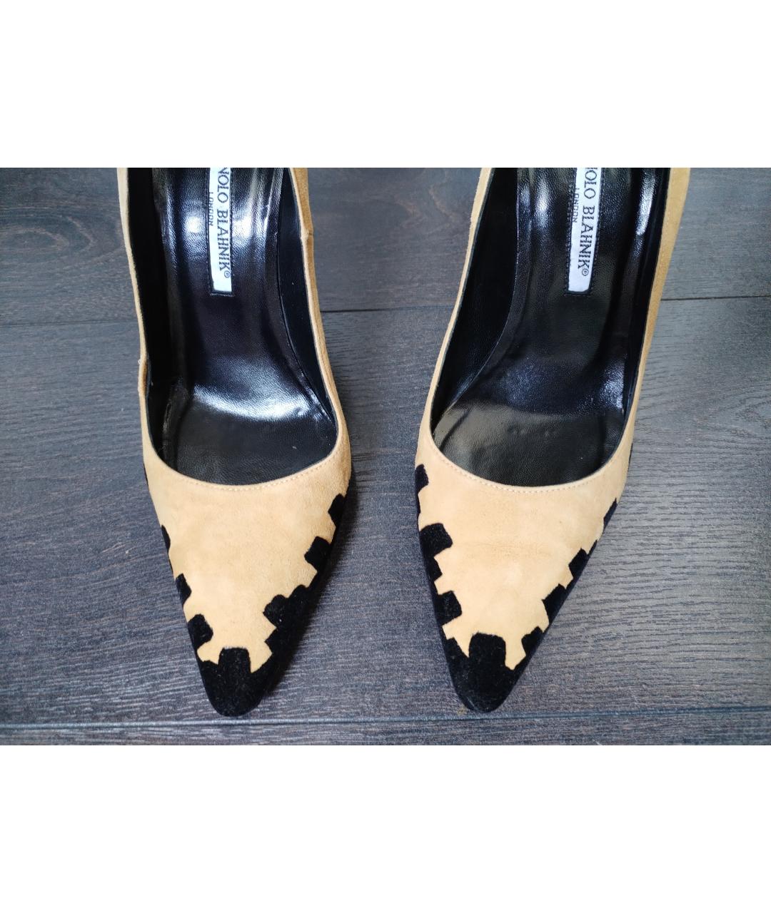 MANOLO BLAHNIK Черные замшевые туфли, фото 7