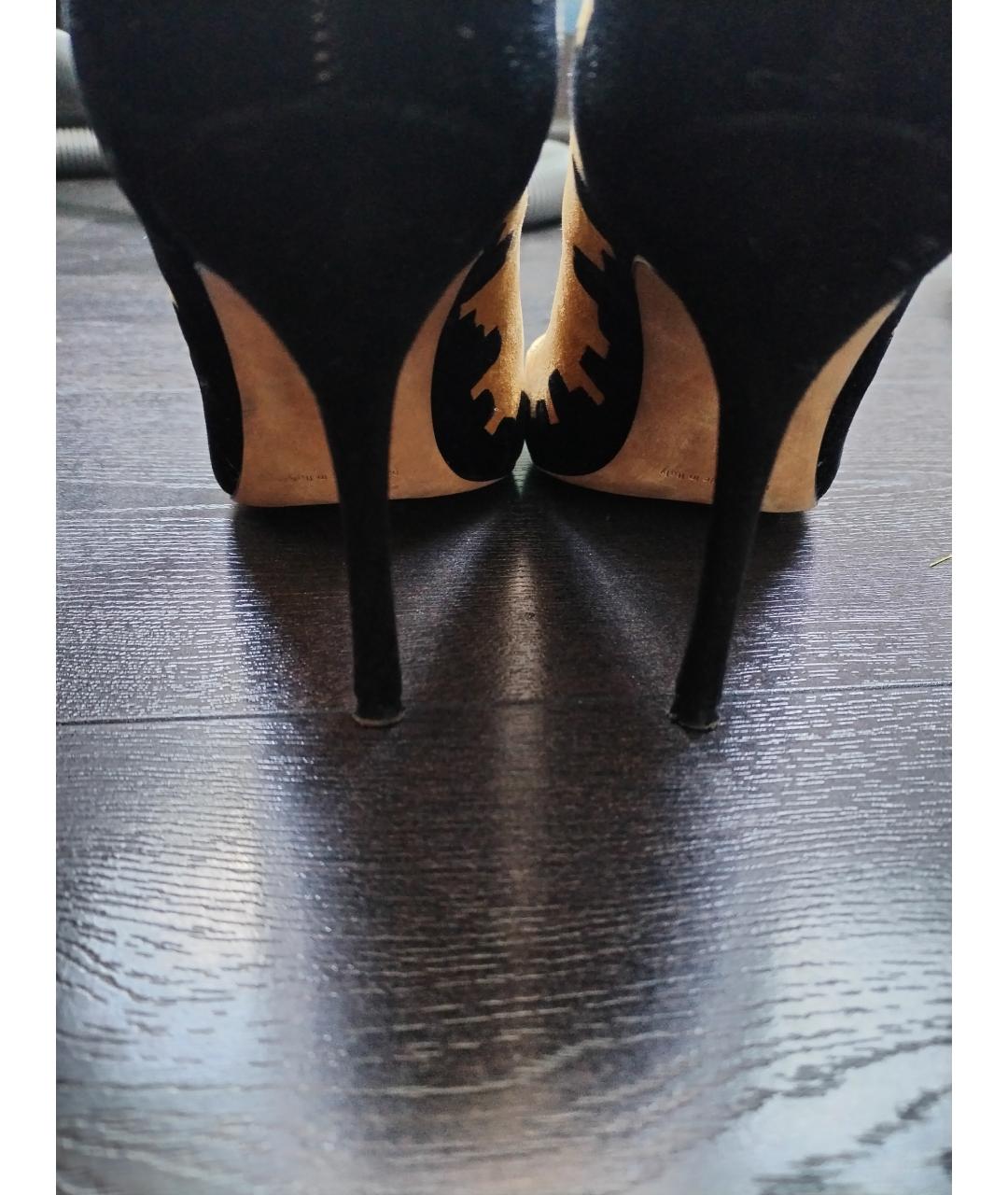 MANOLO BLAHNIK Черные замшевые туфли, фото 9