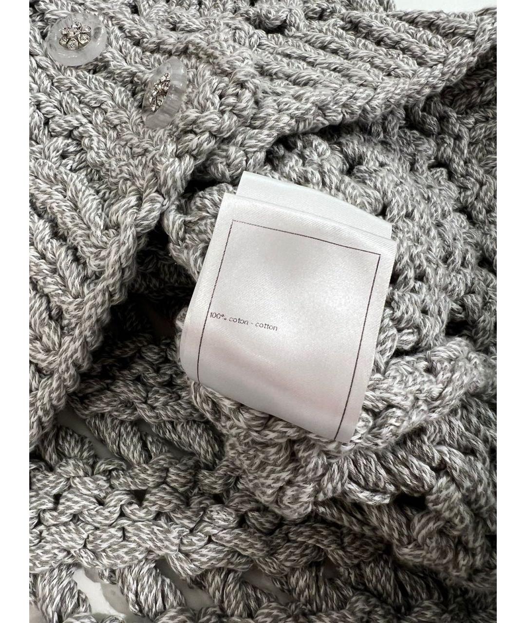 CHANEL Серый хлопковый кардиган, фото 8