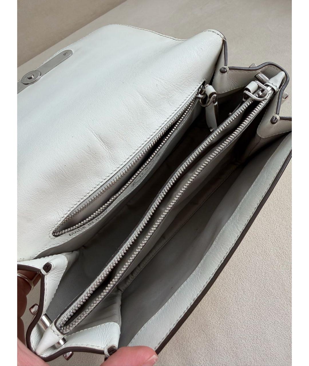 TOD'S Белая кожаная сумка через плечо, фото 4